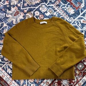 Everlane Boxy Cashmere Sweater in Gold